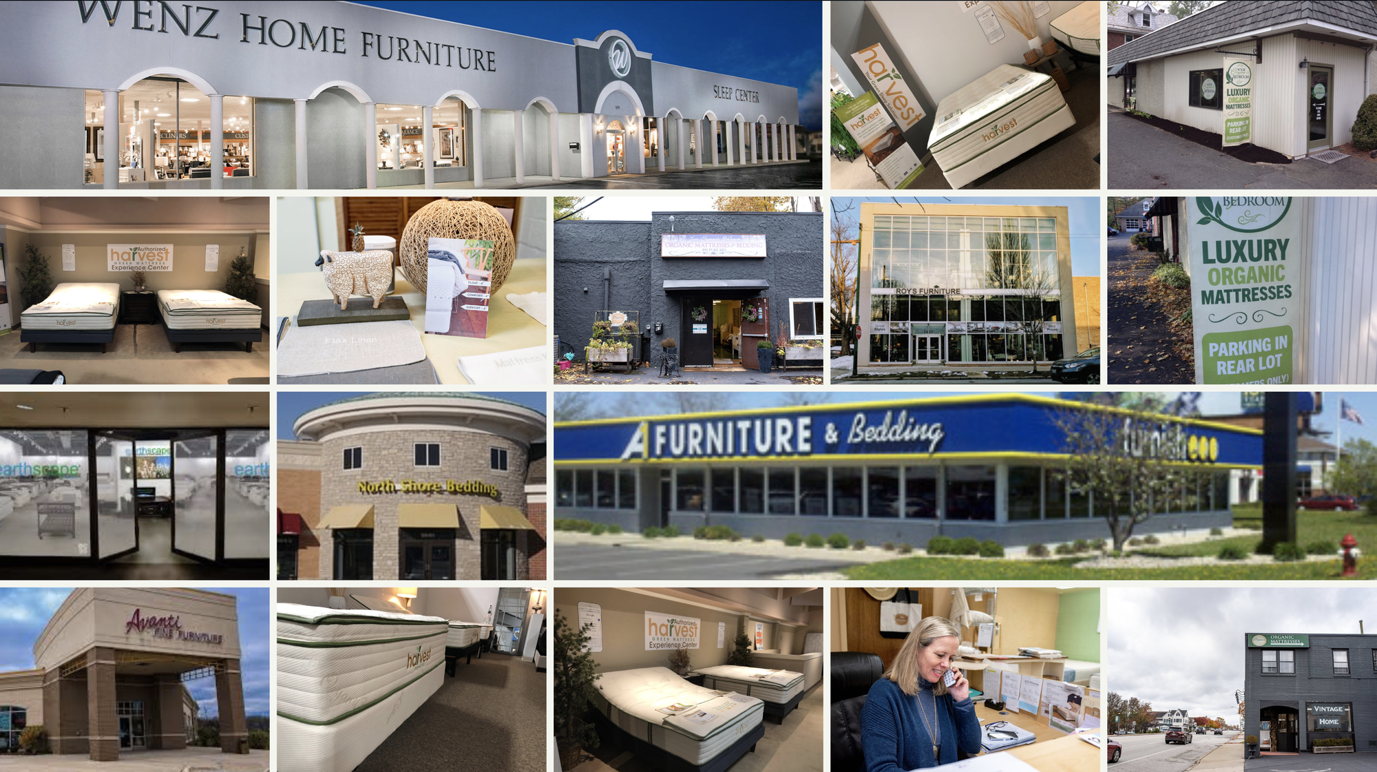 Harvest Green Mattress Collage Of Experience Partner Locations