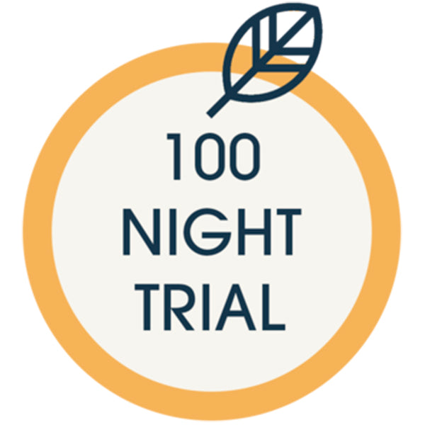 If you can not try your mattress before you buy take advantage of our free 100 Night Sleep Trial logo
