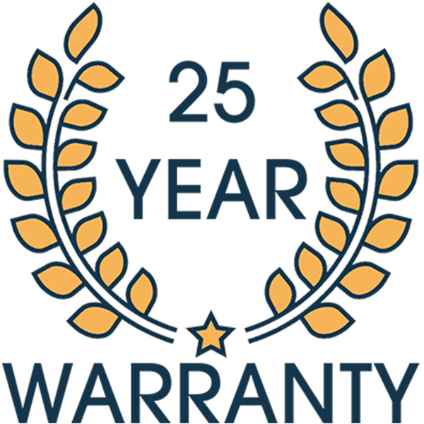 Harvest 25 Year Warranty Logo.  Good for select mattresses. Excludes our mattress toppers.