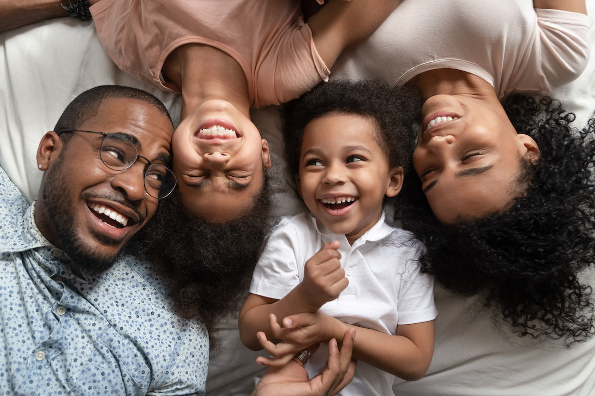 Family in bed