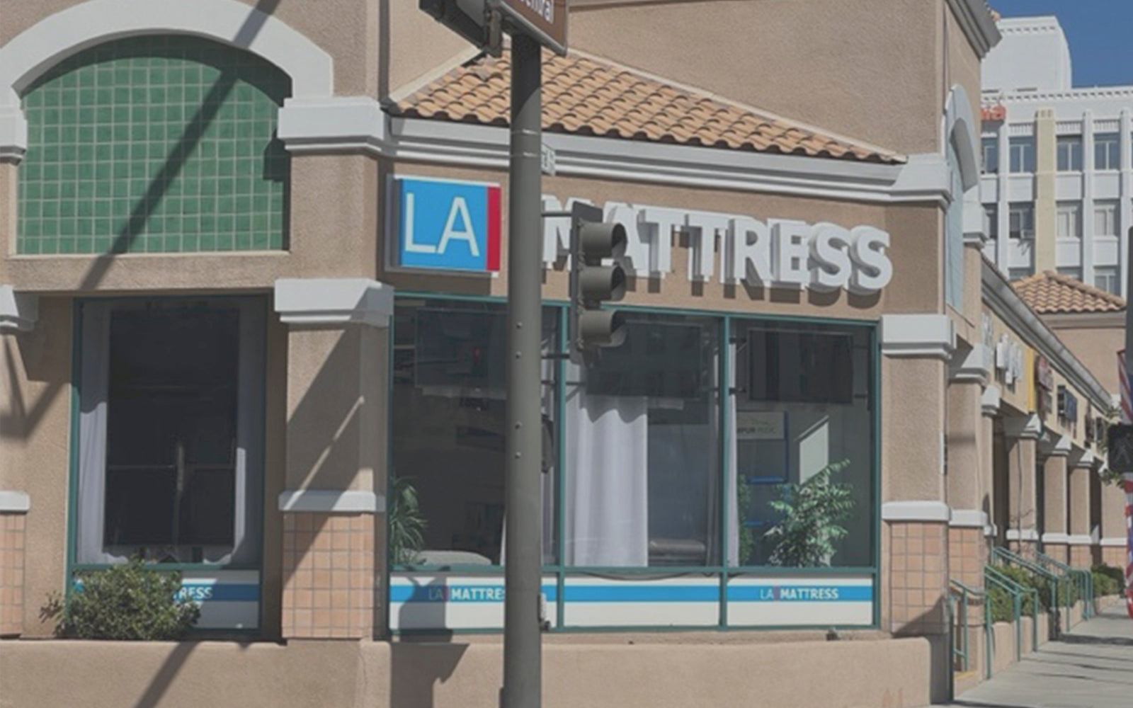 LA Mattress storefront in Glendale, CA  Trusted Harvest Green Organic Mattress Partner