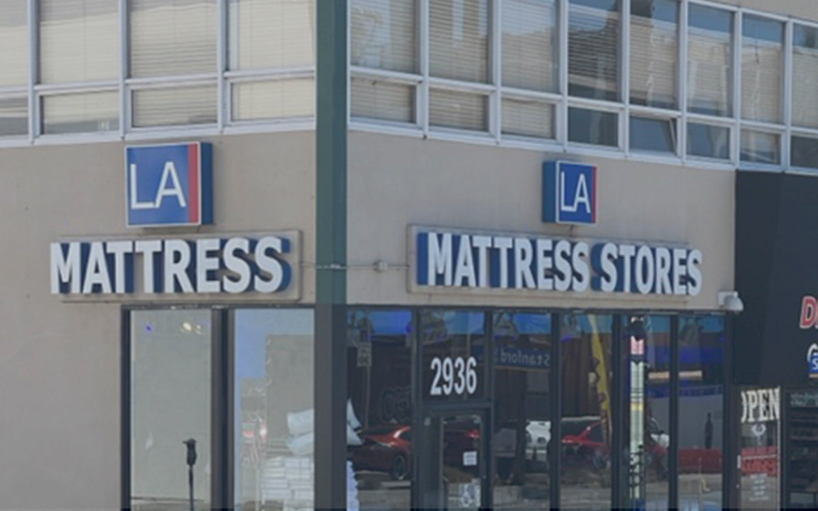 LA Mattress Santa Monica  Harvest Green Organic Mattress Front Of Store